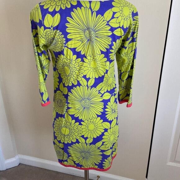 Boden Green Floral Beach‎ Coverup Dress Size 4 - Picture 5 of 9